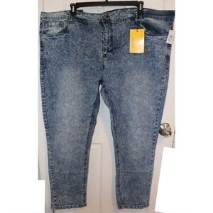 Truth Substance Men's Acid Wash Slim Fit Jeans